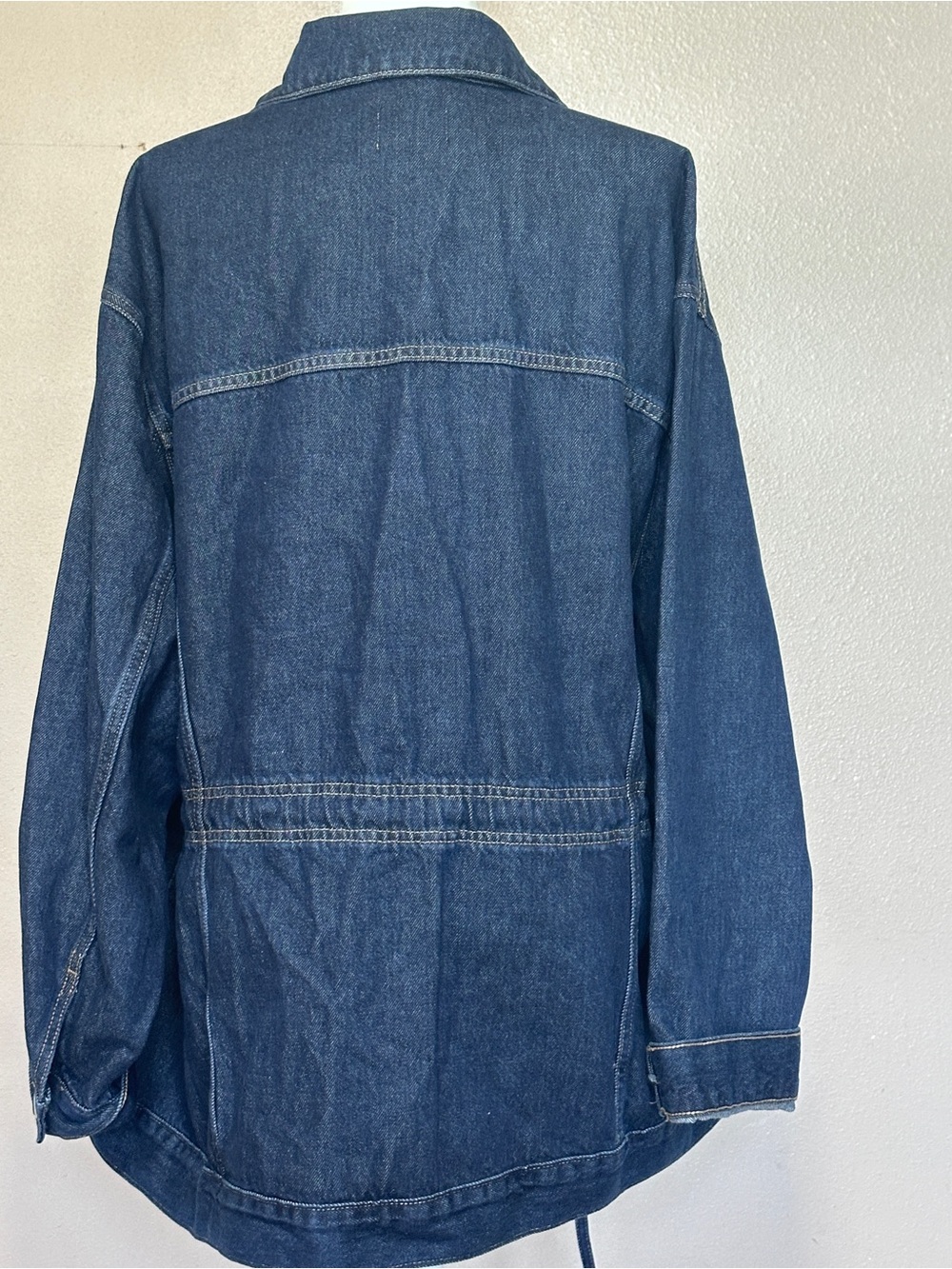 Universal Thread Dark Blue Denim Drawstring Jacket - Picture 2 of 11